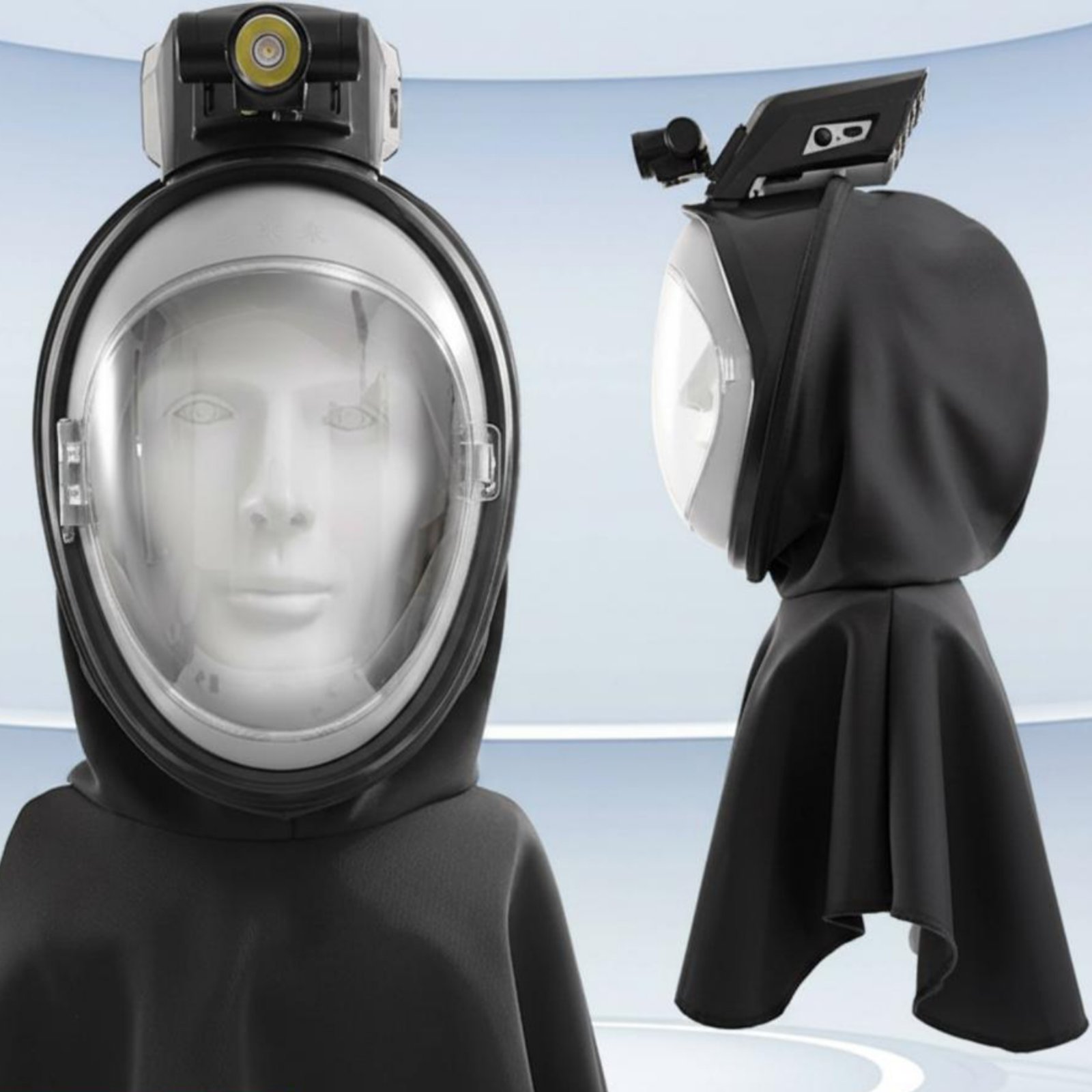 Kn95 Respirator Mask - หน้ากากกรองอากาศแบบใช้ไฟฟ้า ป้องกันฝุ่นละออง พร้อมพัดลมในตัว สำหรับงานอุตสาหกรรม แบบครอบเต็มหน้า