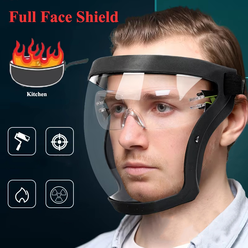 Anti Pollution Mask - หน้ากากป้องกันทรงกลมแบบใช้ซ้ำได้ ป้องกันฝุ่นและหมอก สำหรับใช้ในครัว ขี่มอเตอร์ไซค์ ปั่นจักรยาน พร้อมแผ่นกรองป้องกันการกระเด็น