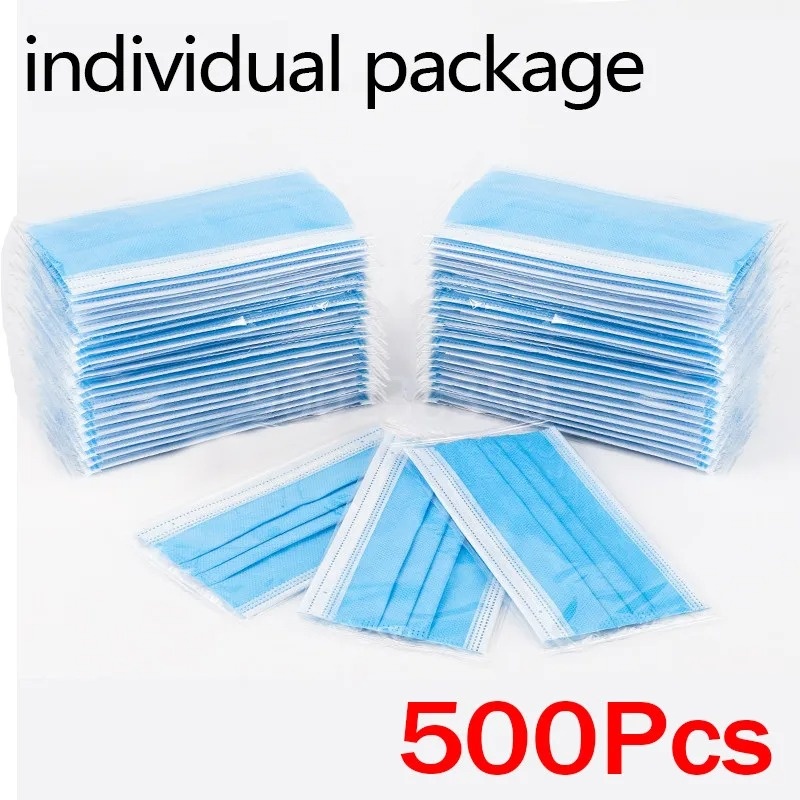 หน้ากากอนามัยสำหรับผู้ใหญ่แบบใ - Disposable Mask Blue บทวิจารณ์และราคา