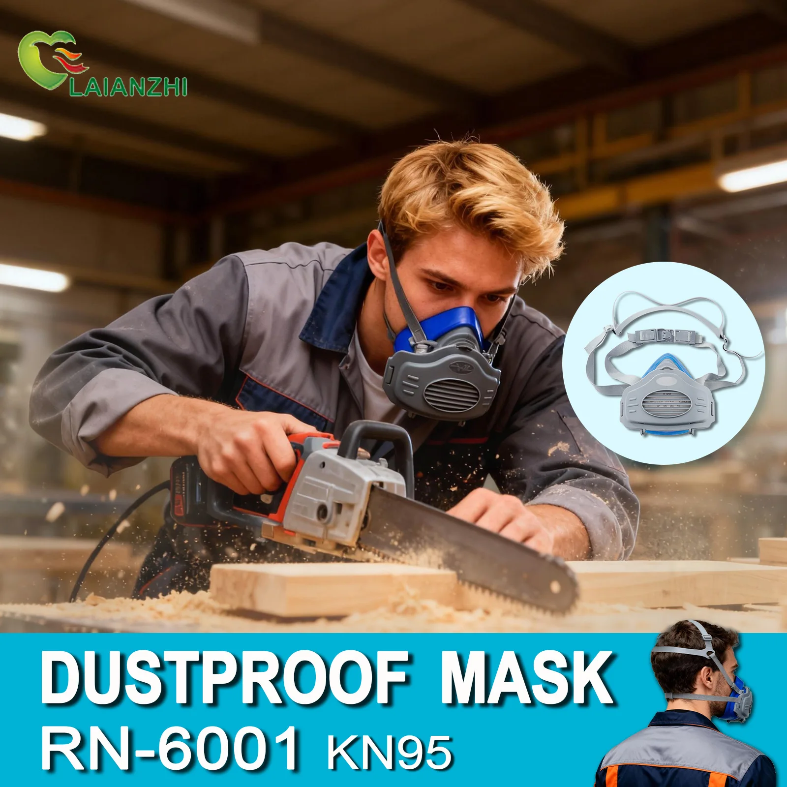 LAIANZHI หน้ากากซิลิโคนกันฝุ่น - Dust Mask Construction บทวิจารณ์และราคา