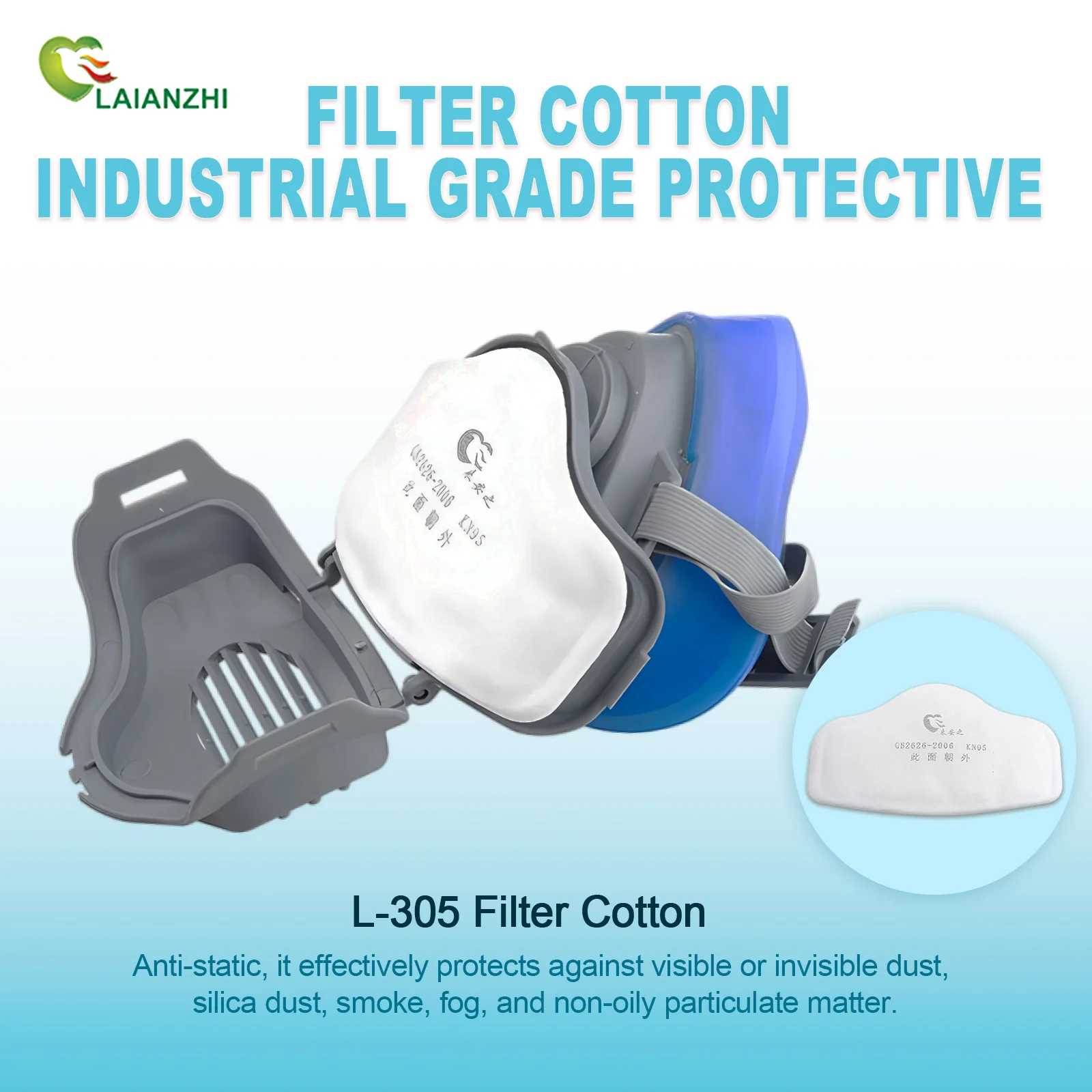 LAIANZHI หน้ากากซิลิโคนกันฝุ่น - Dust Mask Construction บทวิจารณ์และราคา