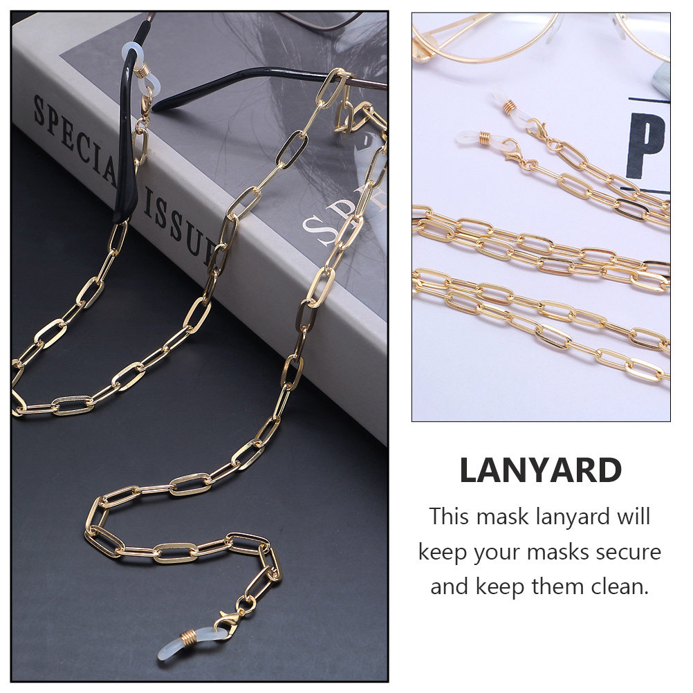 สายคล้องหน้ากากแบบคล้องคอสีทอง - Mask Chain Holder บทวิจารณ์และราคา